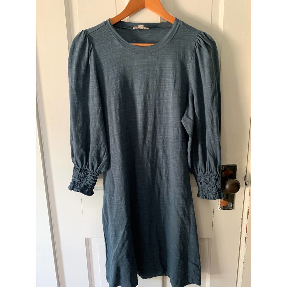 Women's LOFT - Blue T-shirt Dress - Long Sleeve - Blue - Size M